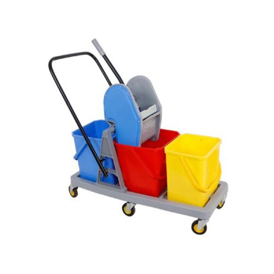 WRINGER TROLLEY -3 Bucket with MS Frame