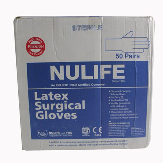 Nulife Sterile Powdered Gloves Size 5 .5 per pair