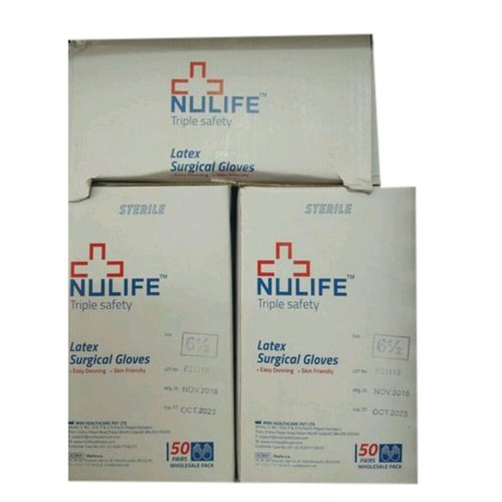 Nulife Sterile Powdered Gloves Size 6.5 per pair