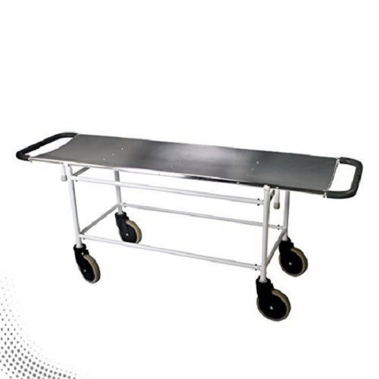 Stretcher with trolley Stainless steel top
