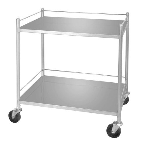 Instruments & dressing Trolley- S.S. Shelves