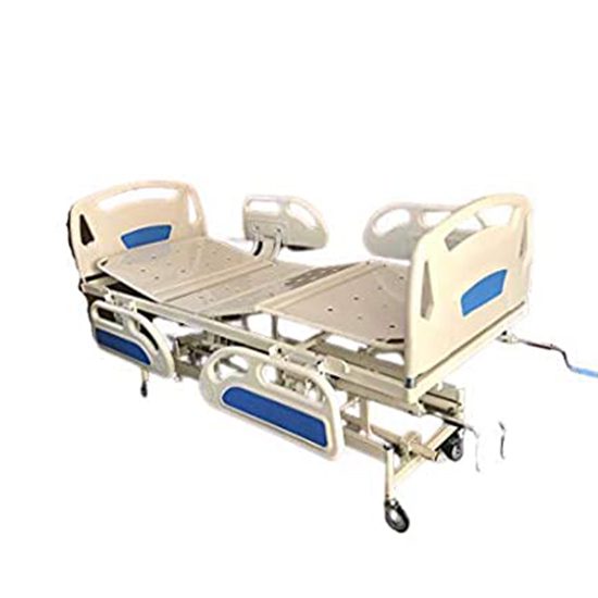 ICU Bed Hyadraulic with ABS Head and foot bows with Collapsible railing