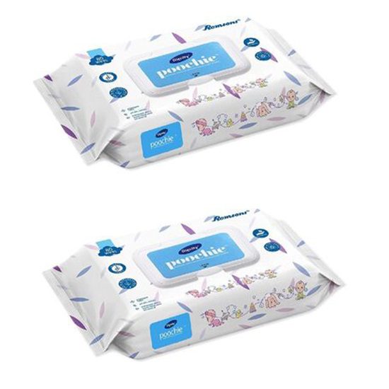 ROMSONS DIGNITY POOCHIE WIPES COMBO 80x2s(15×20)
