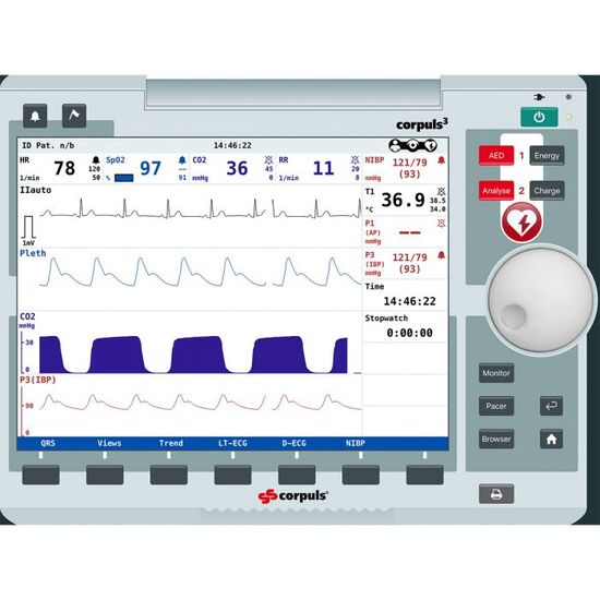 Corpuls3 Patient Monitor Screen Simulation for REALITi 360