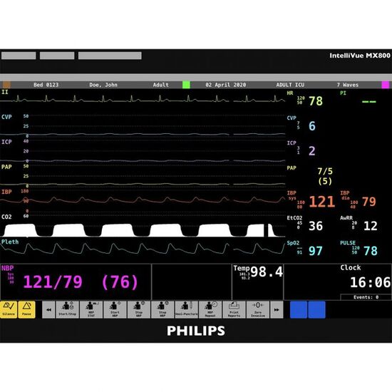 Philips IntelliVue MX800 Patient Monitor Screen Simulation for REALITi 360