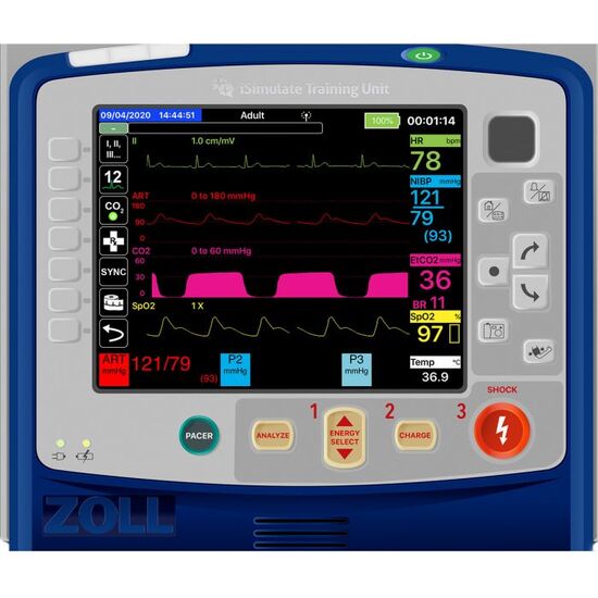 Zoll X Series Patient Monitor Screen Simulation for REALITi 360