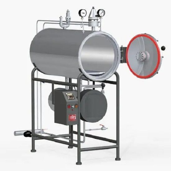 Semi automatic cylindrical autoclave