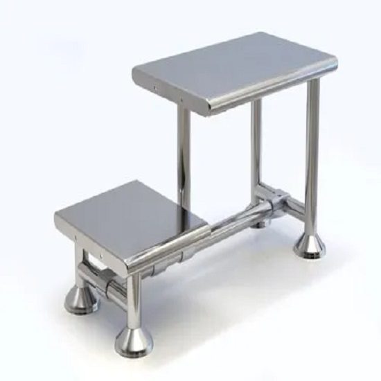 Silver Color Stainless Steel Step Stool