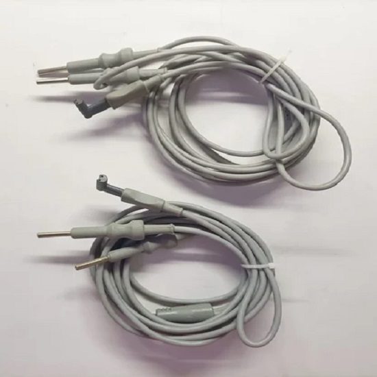 Laparoscopic Working Element Cable Double Stem Bipolar 4mm x 300cm Reusable Surgical Instruments