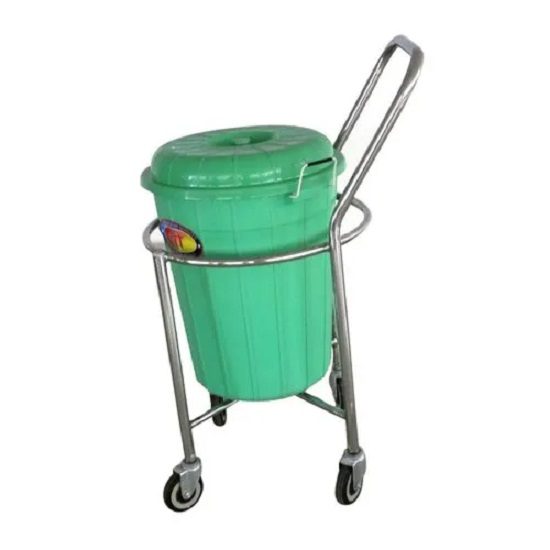 Soiled Linen Trolley With Plastic Bucket
