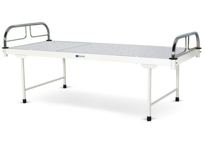 Medimek Plain Bed With SS Head And Foot Boards With SS Tubes Mi-7013