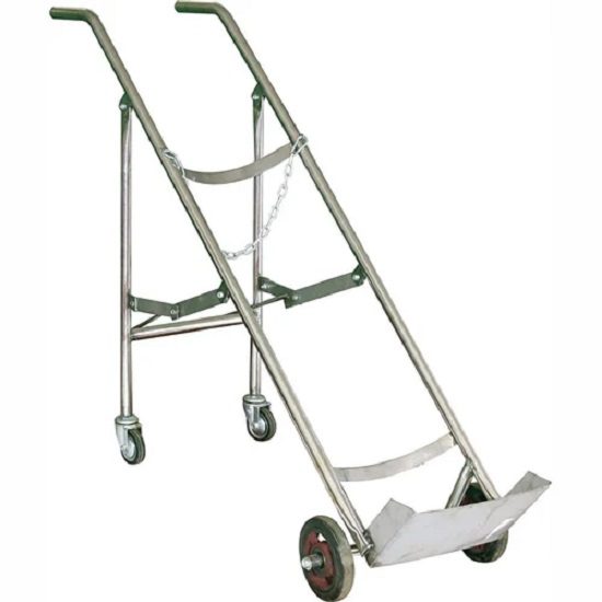 Prime Jumbo Oxygen Cylinder Trolley (SS)
