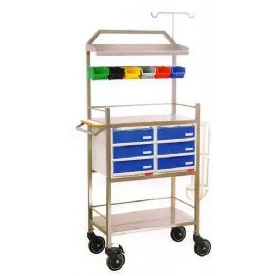 Prime Stainless Steel Crash Cart Trolley